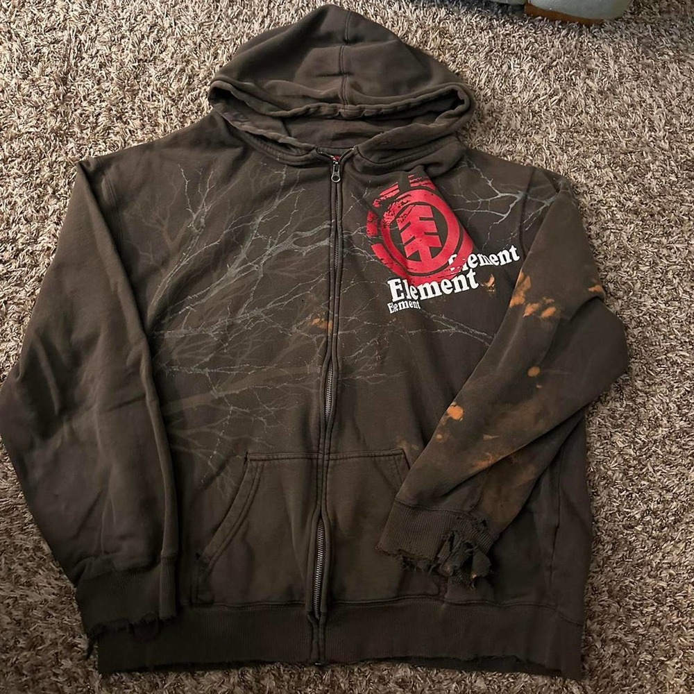 Y2k Distressed Element Hoodie